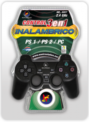 CONTROL 3 EN 1 PARA PS1, PS2, PC CON BATERIAS DOBLE A PRECIO:40.000