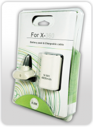 CARGA Y JUEGA PARA CONTROL XBOX 360 EN BLANCO O NEGRO PRECIO:24.000
